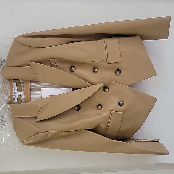 VERONICA BEARD Cooke Vegan Leather Dickey Jacket Sz 16 - Picture 7 of 8